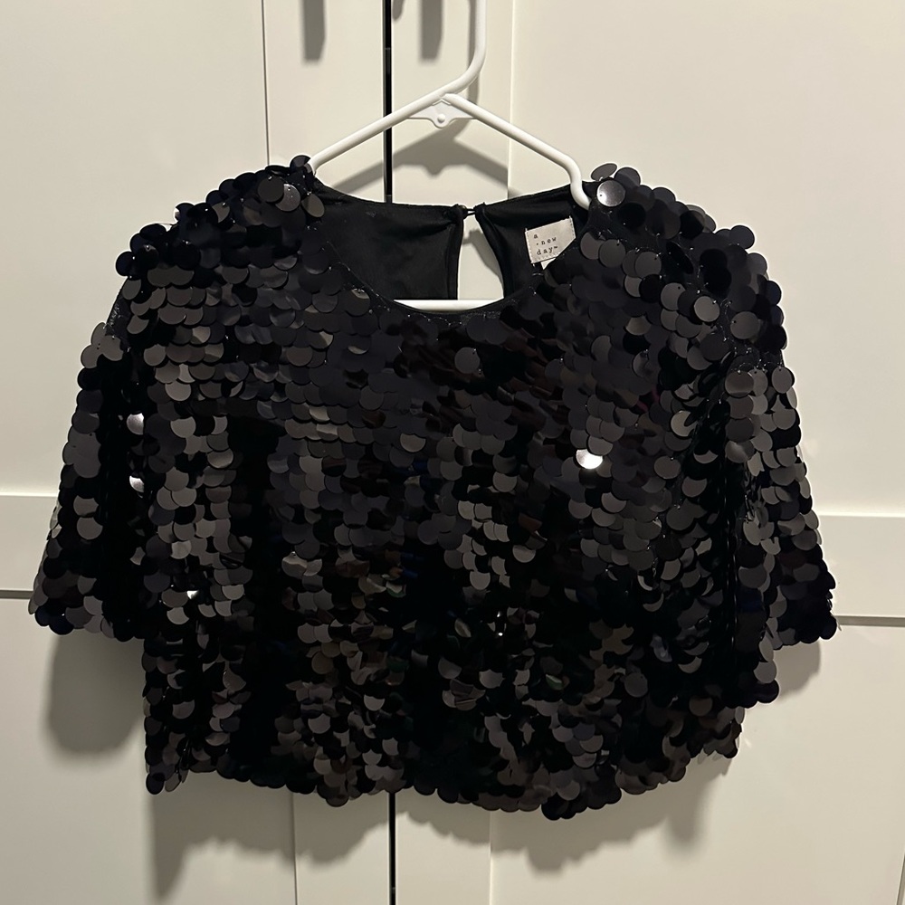 Sequin crop top